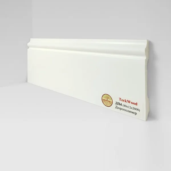 Плинтус Teckwood Белый ДП4 80х12