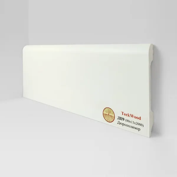 Плинтус Teckwood Белый ДП8 100х14 крепление на клипсу