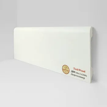 Плинтус Teckwood Белый ДП8 100х14 крепление на клипсу