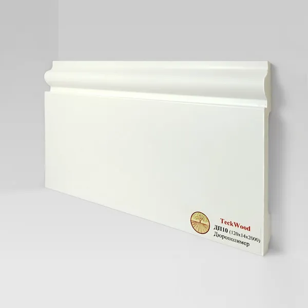 Плинтус Teckwood Белый ДП10 120х14