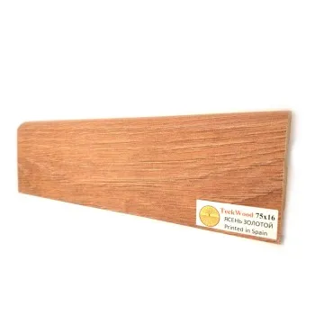Плинтус Teckwood Ясень Золотой (Ash Gold) 75 мм